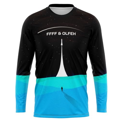 FFFF & OLFEH Fahrrad Trikots Herren Radfahren Jersey Herren Mountainbike Motocross Jersey Langarm MTB T-Shirt,Kurzarmtrikot Für MTB Rennrad/Multisport/Fitness (9,4XL) von FFFF & OLFEH