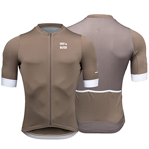 FFFF & OLFEH Herren Fahrrad-Kurzarmtrikot, Mountainbike MTB Top Kurzarm Atmungsaktiv Bequem Weich Feuchtigkeitstransport Radtrikot, Schnell Trocknen Stoff Fahrradtrikot (NA5,XXL) von FFFF & OLFEH