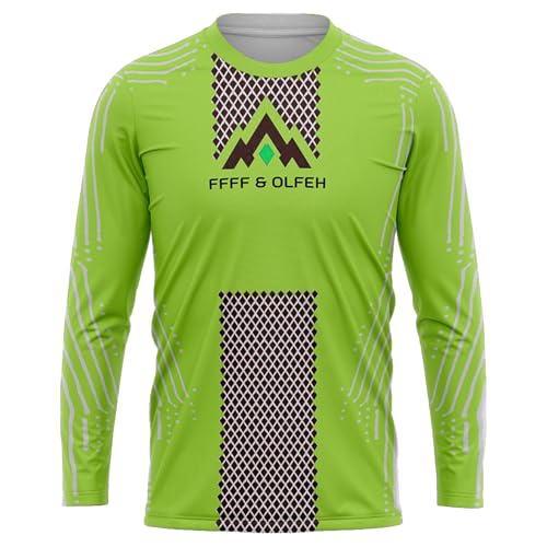 FFFF & OLFEH MTB Trikot,Herren Radtrikot Fahrradtrikot, Herren Mountainbike TrikotMotocross | MX MTB Mountainbike,Shirt Downhill Fahrrad Jersey Schnelltrocknend Und Atmungsaktiv (Type2,4XL) von FFFF & OLFEH