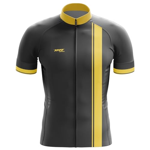 Herren Radtrikot Fahrradtrikot Kurzarm, Mountainbike MTB Top Kurzarm Atmungsaktiv,T-Shirt Jersey Funktionsshirt Schnell Trocknen Stoff Fahrradtrikot (17,S) von FFFF & OLFEH