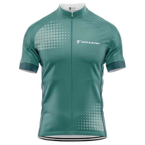 Herren Radtrikot Fahrradtrikot Kurzarm, Radtrikot Herren Kurzarm Rennrad Fahrrad Trikots, Fahrradbekleidung Fahrrad Trikot T Shirt für Männer (5,3XL) von FFFF & OLFEH