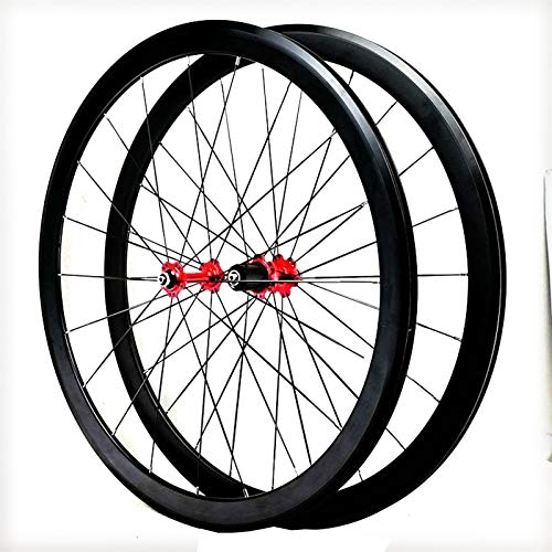 700C Rennrad Laufradsatz Vorne Hinten Rad Set C/V Bremse 6 Klaue 40 MM Doppel Wand Felge schnell Release Radfahren Nabe Für 7 8 9 10 11 12 Freilauf von FFFHYIZH