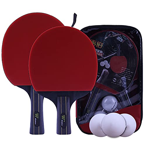 Tischtennisschläger für Anfänger, Tischtennisschläger-Set mit Schlägertasche, perfekt für Erwachsene und Kinder, Indoor/Outdoor-Aktivität, 2-Spieler-Set/A (2-Spieler-Set B) von FFFSDQAAAAGTTY