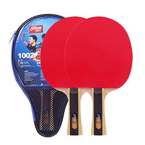 Tragbare Tischtennisschläger 2 Sport Pingpong Paddel Geeignet für Anfänger, Schüler und Amateure 1 Stern / kurzer Griff (1 Stern kurzer Griff) von FFFSDQAAAAGTTY