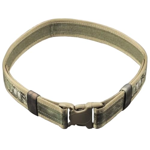 Taktischer Gürtel für Jagd, Bergsteigen, Wandern, Camping, Radfahren und andere Freizeit, hochfester Outdoor-Sport, Nylon, Camouflage-Hose, Gürtel – Python Khaki von FFIXIANG