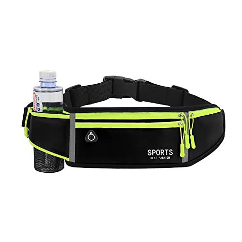 Bauchtasche Gürteltasche für Trinkflasche Wasserdichtes Laufgürtel Verstellbar Hüfttasche mit Kopfhöreranschluss für Laufen Radfahren Camping Klettern Reisen Wandern Joggen Hundetraining Grün Bauchtasche Gürteltasche für Trinkflasche Wasserdichtes Laufgürtel Verstellbar Hüfttasche mit Kopfhöreranschluss für Laufen Radfahren Camping Klettern Reisen Wandern Joggen Hundetraining Grün von FFWTPY