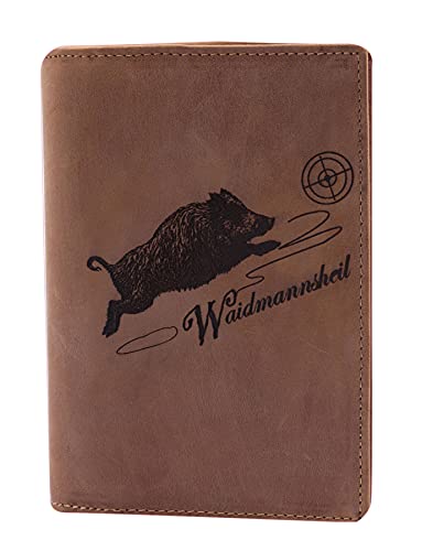FFelsenfest Leder-Ausweismappe mit Jagd-Motiv I ca. 16,5x1,5x12cm FFelsenfest Leder-Ausweismappe mit Jagd-Motiv I ca. 16,5x1,5x12cm von FFelsenfest