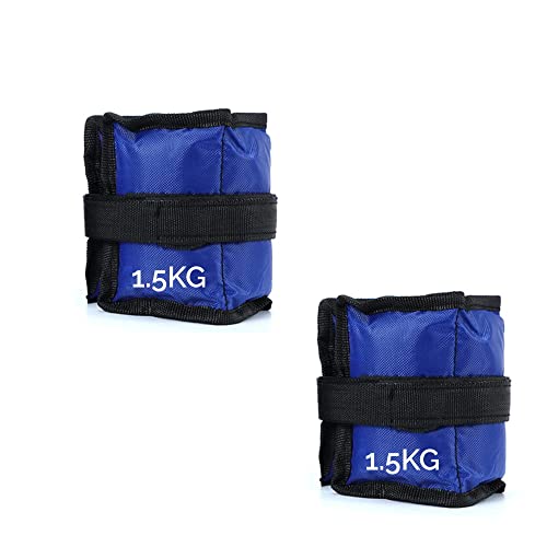 FFitness Gewichtsmanschetten für Handgelenke und Knöchel (2 x 1,5 kg) Handgelenkbandagen mit verstellbarem Gurt für Sport Fitness Aerobic von FFitness