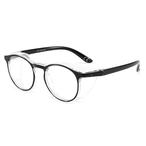 FGAQLUK Anti-Pollenallergie-Brille, Anti-Blaulicht-Brille, Anti-Beschlag, 3D-Rundum-Schutzbrillenrahmen, Schutzbrille For Erwachsene (Color : Schwarz) von FGAQLUK