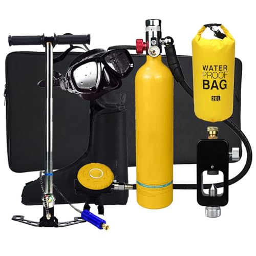 FGKING Sauerstoffflasche Tauchen Scuba Diving Tank Equipment, Mini Scuba Dive Cylinder with 12-20 Minutes Capability, Tragbare Tauchausrüstung Corrosion Resistant Material with Refillable Design,Gelb FGKING Sauerstoffflasche Tauchen Scuba Diving Tank Equipment, Mini Scuba Dive Cylinder with 12-20 Minutes Capability, Tragbare Tauchausrüstung Corrosion Resistant Material with Refillable Design,Gelb von FGKING