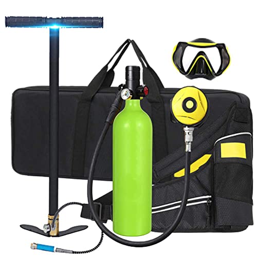 Sauerstoffflasche Tauchen Scuba Diving Mini Tauchflasche Tragbare Tauchausrüstung Tauchausrüstung Set Taucher Ausrüstung mit Sauerstoffmaske Hochdruck Luftpumpe Tauchen atmen Unterwasse,Grün,1L Sauerstoffflasche Tauchen Scuba Diving Mini Tauchflasche Tragbare Tauchausrüstung Tauchausrüstung Set Taucher Ausrüstung mit Sauerstoffmaske Hochdruck Luftpumpe Tauchen atmen Unterwasse,Grün,1L von FGKING