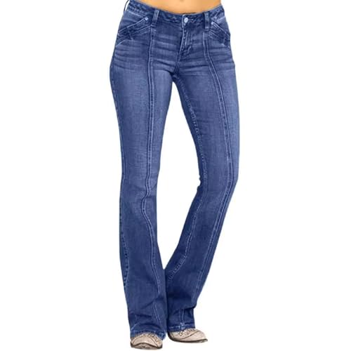 FGRID Klassische, Dehnbare Bootcut-Jeans für Damen, schlankmachende Schlaghose in Übergröße, verwaschene Vintage-Hose mit mittelhohem Bund und weitem Bein,Blue 2,XXXL FGRID Klassische, Dehnbare Bootcut-Jeans für Damen, schlankmachende Schlaghose in Übergröße, verwaschene Vintage-Hose mit mittelhohem Bund und weitem Bein,Blue 2,XXXL von FGRID