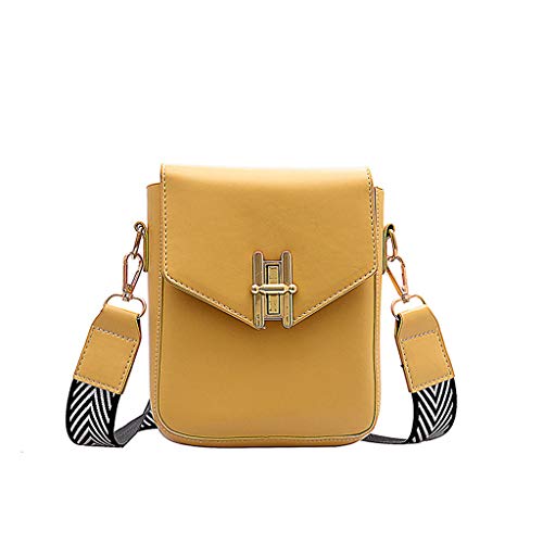 FGUUTYM Breite Gurt quadratische Tasche Umhängetasche 2019 -Kuriert Yoga Mit Taschen (Yellow, One Size) von FGUUTYM