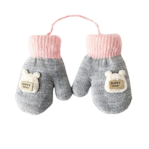 FGUUTYM Für Baby Winterhandschuhe Fäustlinge Handschuhe Für Skihandschuhe Warme Schnee Kintted Schnee Säuglingshandschuhe Lederseife Handschuhe (B, One Size) von FGUUTYM