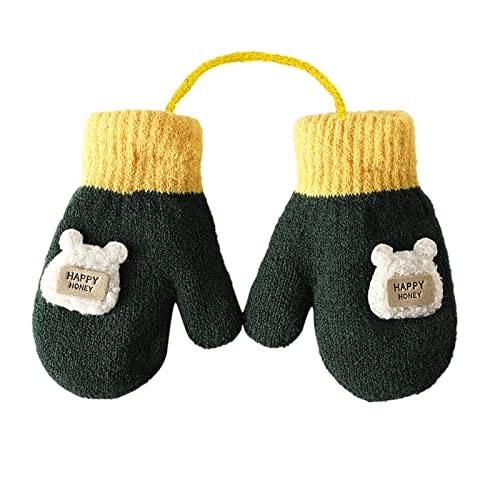 FGUUTYM Für Baby Winterhandschuhe Fäustlinge Handschuhe Für Skihandschuhe Warme Schnee Kintted Schnee Säuglingshandschuhe Lederseife Handschuhe (C, One Size) von FGUUTYM