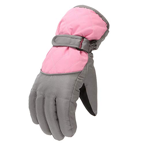 FGUUTYM Handschuh für Outdoor-Winddicht Sport Skifahren Schnee für Winterhandschuhe Braut Haarschmuck Perlen (Pink, L) von FGUUTYM