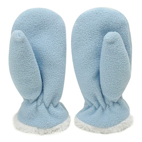 FGUUTYM Handschuhe Handschuhe für Ski Schnee Winter Kleinkind warm für Baby 14 Handschuhe Schnee Fäustlinge Handschuhe Schal Damen Winter Schwarz Wolle (Light Blue, S) von FGUUTYM