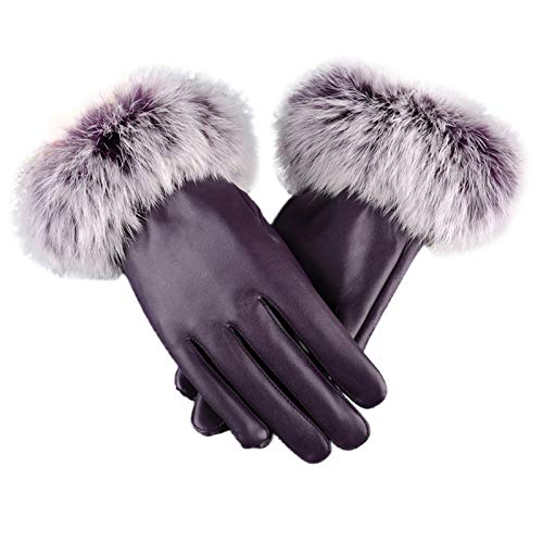 FGUUTYM Handschuhe Warm Street Damen Aufblasbare Handschuhe (Purple, One Size) von FGUUTYM