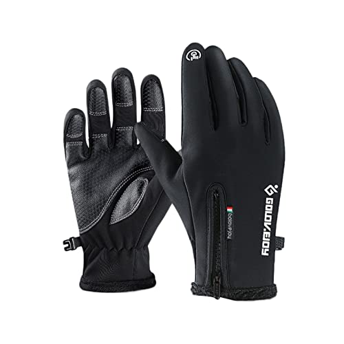 FGUUTYM Telefingers Slip Outdoor Winter Skihandschuhe Non Warme Handschuhe wasserdichte Handschuhe für Erwachsene Netz Armstulpen (Black, XL) von FGUUTYM