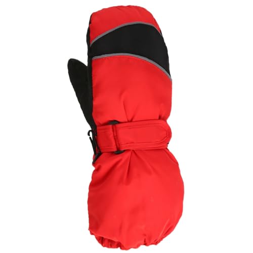 FGUUTYM Winter Skifahren Warme Handschuhe Für Männer Outdoor Radfahren Nicht Slip Verdickt Weibliche Paar Bildschirm Lamm Handy Handschuhe (Red, One Size) von FGUUTYM