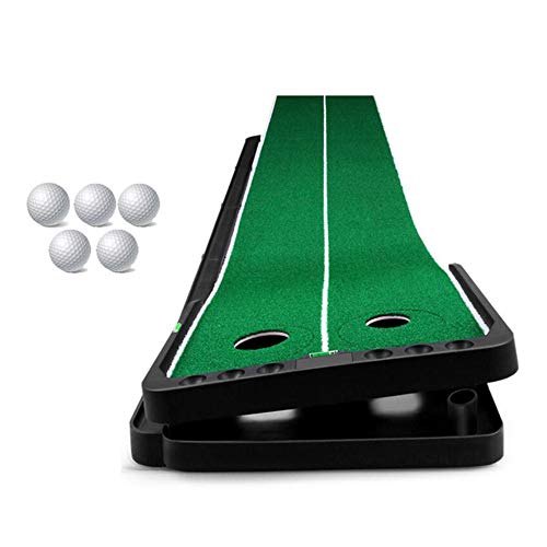 FHUILI Tragbare Mini-Golf Putting Green - Golf Putting Mat - Indoor Outdoor Golf Putting - Grün-Matte für Golf - Golf Set Ball Auto Return Hazard Putting-Matte mit Return Tray,S FHUILI Tragbare Mini-Golf Putting Green - Golf Putting Mat - Indoor Outdoor Golf Putting - Grün-Matte für Golf - Golf Set Ball Auto Return Hazard Putting-Matte mit Return Tray,S von FHUILI