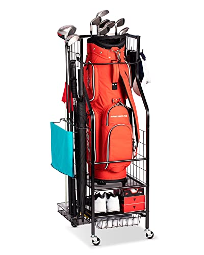 FHXZH Golftaschen-Aufbewahrungsregal für Garage, Golftaschen-Organizer und Golfzubehör, Golftaschen-Aufbewahrungsständer und Golf-Ausrüstungsregal für Garage, Golfclub, Schuppen, Keller FHXZH Golftaschen-Aufbewahrungsregal für Garage, Golftaschen-Organizer und Golfzubehör, Golftaschen-Aufbewahrungsständer und Golf-Ausrüstungsregal für Garage, Golfclub, Schuppen, Keller von FHXZH
