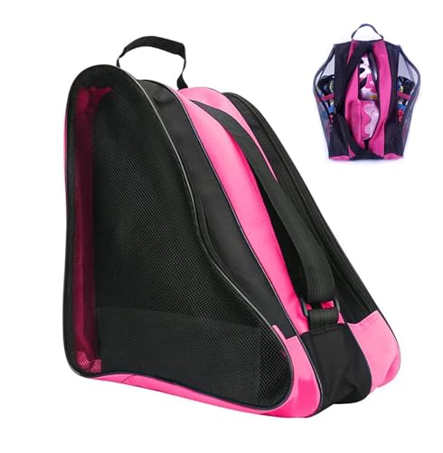 FIBOUND 1 Stück Rollschuhtasche, Oxford-Stoff-Skatetasche, Aufbewahrungstasche für Skateschuhe, Tragbare Inline-Skate-Tasche, Geeignet für Damen, Herren, Erwachsene und Kinder – Pink FIBOUND 1 Stück Rollschuhtasche, Oxford-Stoff-Skatetasche, Aufbewahrungstasche für Skateschuhe, Tragbare Inline-Skate-Tasche, Geeignet für Damen, Herren, Erwachsene und Kinder – Pink von FIBOUND