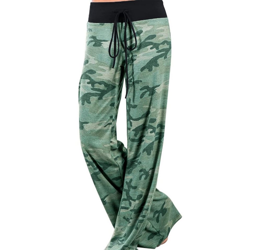 FIDDY 2-in-1-Hose Damen Yoga-Hose Schlafanzughose weich Pyjamahose Fitness Lange von FIDDY