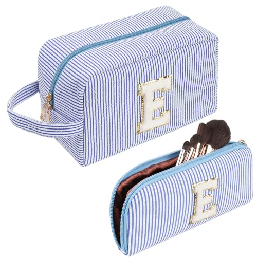 Kosmetiktasche Reise,Make up Tasche,Niedliche Initialen Cord Blau Kosmetiktasche, Geschenk für Frauen, Freundinnen, Beste Freunde mit Kleinen Kosmetiktasche Kosmetiktasche Reise,Make up Tasche,Niedliche Initialen Cord Blau Kosmetiktasche, Geschenk für Frauen, Freundinnen, Beste Freunde mit Kleinen Kosmetiktasche von FIDWALL