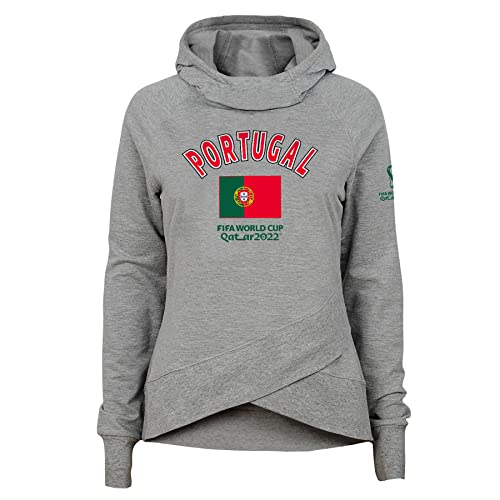 FIFA Damen Offizieller World Cup 2022 Kapuzenschal mit Kapuze Sweatshirt, grau meliert, S FIFA Damen Offizieller World Cup 2022 Kapuzenschal mit Kapuze Sweatshirt, grau meliert, S von FIFA