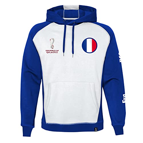 FIFA Herren Official World Cup 2022 Overhead Hoodie, Mens, France, X-X-Large Kapuzenpullover, White, XXLarge von FIFA