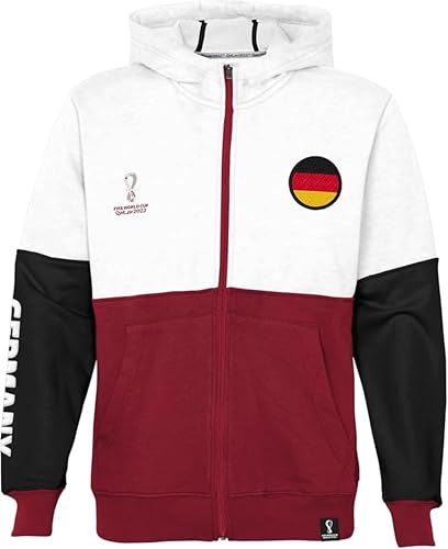 FIFA Herren Official World Cup 2022 Side Panel Hoodie, Mens, France, Medium Kapuzenpullover, White von FIFA