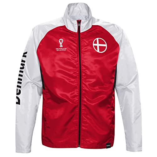 FIFA Herren Offizielle World Cup 2022 Trainingsjacke-Dänemark, Rot, S von FIFA