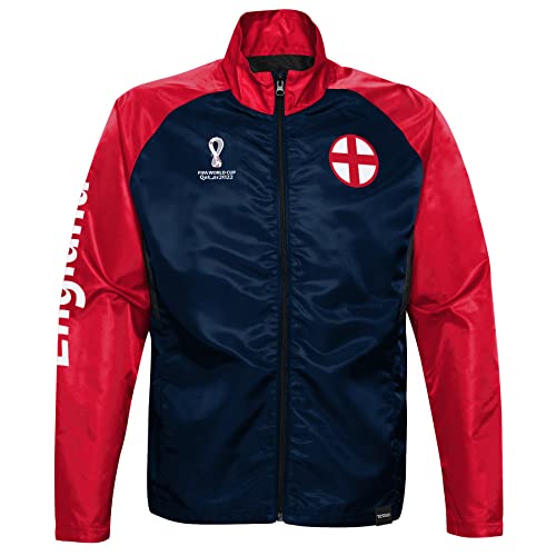 FIFA Herren Offizielle World Cup 2022 Trainingsjacke – England, Marineblau/rot, S von FIFA