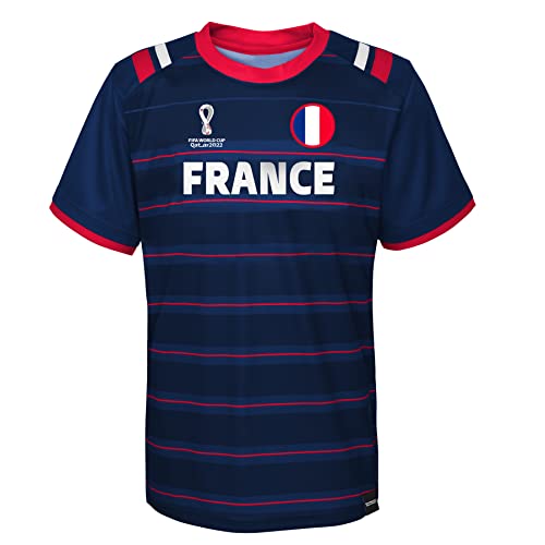 FIFA Jungen Official Fifa World Cup 2022 Classic Short Sleeve - France T Shirt, Blau, 5 Jahre EU von FIFA
