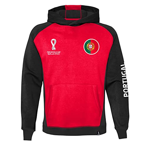 FIFA Jungen Official World Cup 2022 Overhead Hoodie, Kids, Portugal, Age 5-6 Kapuzenpullover, Red, Medium von FIFA