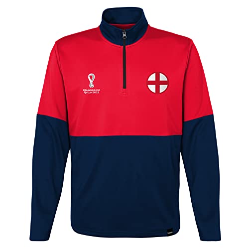 FIFA Jungen Offizieller Weltmeisterschaft 2022 1/4-reißverschluss – England Reißverschluss zum Überziehen, Rot/Marineblau, 134 FIFA Jungen Offizieller Weltmeisterschaft 2022 1/4-reißverschluss – England Reißverschluss zum Überziehen, Rot/Marineblau, 134 von FIFA