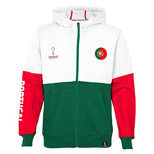 FIFA Jungen Offizieller World Cup 2022 Overhead Hoodie Kapuzen-Sweatshirt, Rot/Grau, 104 FIFA Jungen Offizieller World Cup 2022 Overhead Hoodie Kapuzen-Sweatshirt, Rot/Grau, 104 von FIFA