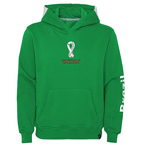 FIFA Mädchen Official World Cup 2022 Hoodie, Girls, Brazil, Team Colours, Age 13-15 Kapuzenpullover, Green, Extra Large, 12-13 FIFA Mädchen Official World Cup 2022 Hoodie, Girls, Brazil, Team Colours, Age 13-15 Kapuzenpullover, Green, Extra Large, 12-13 von FIFA