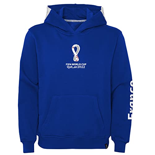 FIFA Mädchen Offizieller World Cup 2022 Hoodie Kapuzen-Sweatshirt, Navy, 128 von FIFA