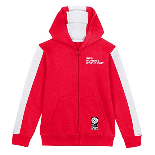 FIFA Offizielle Frauenfußball-Weltmeisterschaft 2023 Jugendmannschaft Zipped Hoodie, Dänemark, Weiß, 12-13 Jahre von FIFA