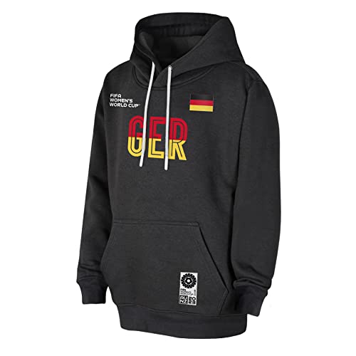 FIFA Offizieller Frauenfußball-Weltmeisterschaft 2023 Hoodie für Erwachsene, Deutschland, Schwarz, X-Large von FIFA