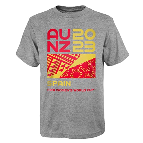 Offizielles Fan-T-Shirt für Erwachsene bei der Frauenfussball-Weltmeisterschaft 2023, Spanien, Grau, Mittel Offizielles Fan-T-Shirt für Erwachsene bei der Frauenfussball-Weltmeisterschaft 2023, Spanien, Grau, Mittel von FIFA
