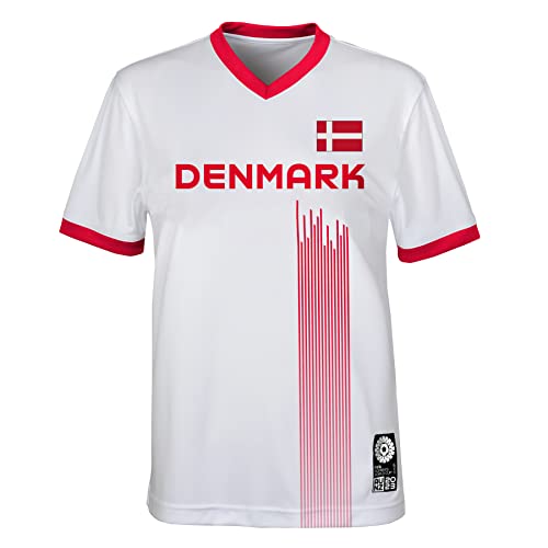 FIFA Offizielles Trikot der Frauenfussball-Weltmeisterschaft 2023, Dänemark, Weiß, 7 Jahre FIFA Offizielles Trikot der Frauenfussball-Weltmeisterschaft 2023, Dänemark, Weiß, 7 Jahre von FIFA