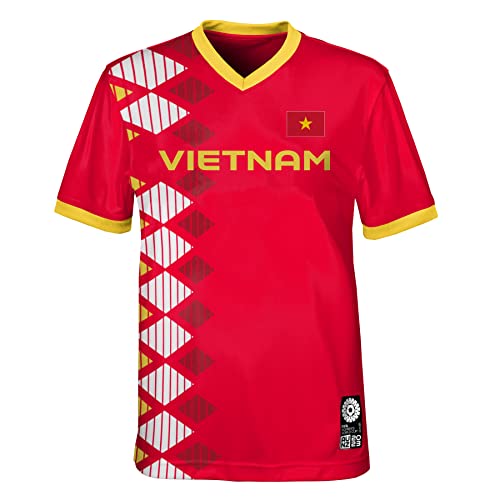 FIFA Offizielles Trikot der Frauenfussball-Weltmeisterschaft 2023 für Erwachsene, Vietnam, Rot, X-Large von FIFA