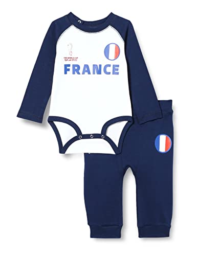 FIFA Unisex Baby Official World Cup 2022 Long Sleeve Grow & Pants Set, Baby's, France, 12 Months, Blue FIFA Unisex Baby Official World Cup 2022 Long Sleeve Grow & Pants Set, Baby's, France, 12 Months, Blue von FIFA