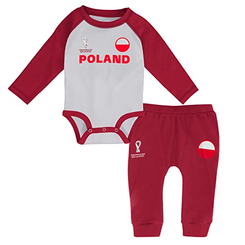 FIFA Unisex Baby Official World Cup 2022 Long Sleeve Grow & Pants Set, Baby's, Poland, 18 Months, Red FIFA Unisex Baby Official World Cup 2022 Long Sleeve Grow & Pants Set, Baby's, Poland, 18 Months, Red von FIFA