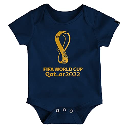 FIFA Unisex Baby Offizieller World Cup 2022 Logo Body Babystrampler, Navy, 3/6 M FIFA Unisex Baby Offizieller World Cup 2022 Logo Body Babystrampler, Navy, 3/6 M von FIFA