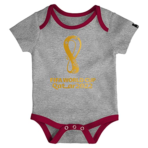 FIFA Unisex Baby Offizieller World Cup 2022 Logo Body Babystrampler, grau meliert, 74 FIFA Unisex Baby Offizieller World Cup 2022 Logo Body Babystrampler, grau meliert, 74 von FIFA