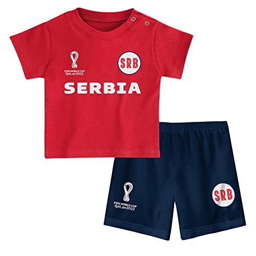 FIFA Unisex Kinder, Red, Kids Official World Cup 2022 & -Serbia Home Country Tee Shorts Set, Medium Age 3 UK FIFA Unisex Kinder, Red, Kids Official World Cup 2022 & -Serbia Home Country Tee Shorts Set, Medium Age 3 UK von FIFA